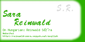 sara reinwald business card